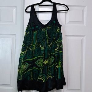 Bebe, L, green dress
